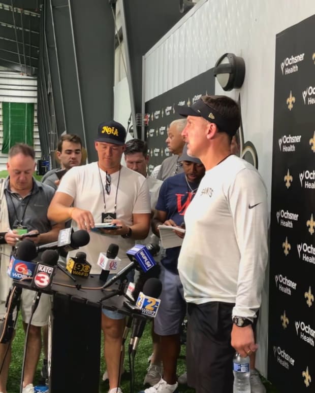 Dennis Allen - Opening Day of Saints Training Camp